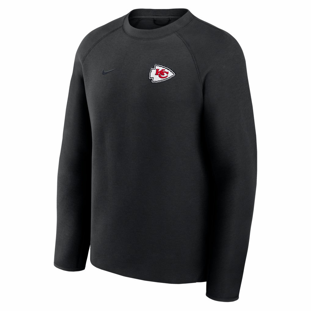 Kansas City Chiefs Tech Fleece Raglan Sweatshirt Black | Nike for Sale
