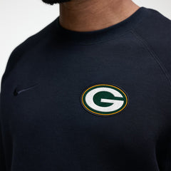 Green Bay Packers Tech Fleece Raglan Sweatshirt Black | Nike for Sale