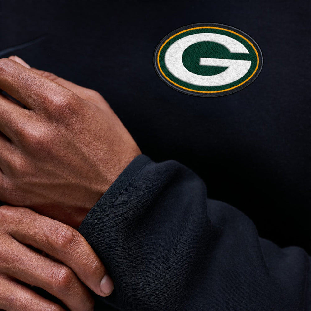 Green Bay Packers Tech Fleece Raglan Sweatshirt Black | Nike for Sale