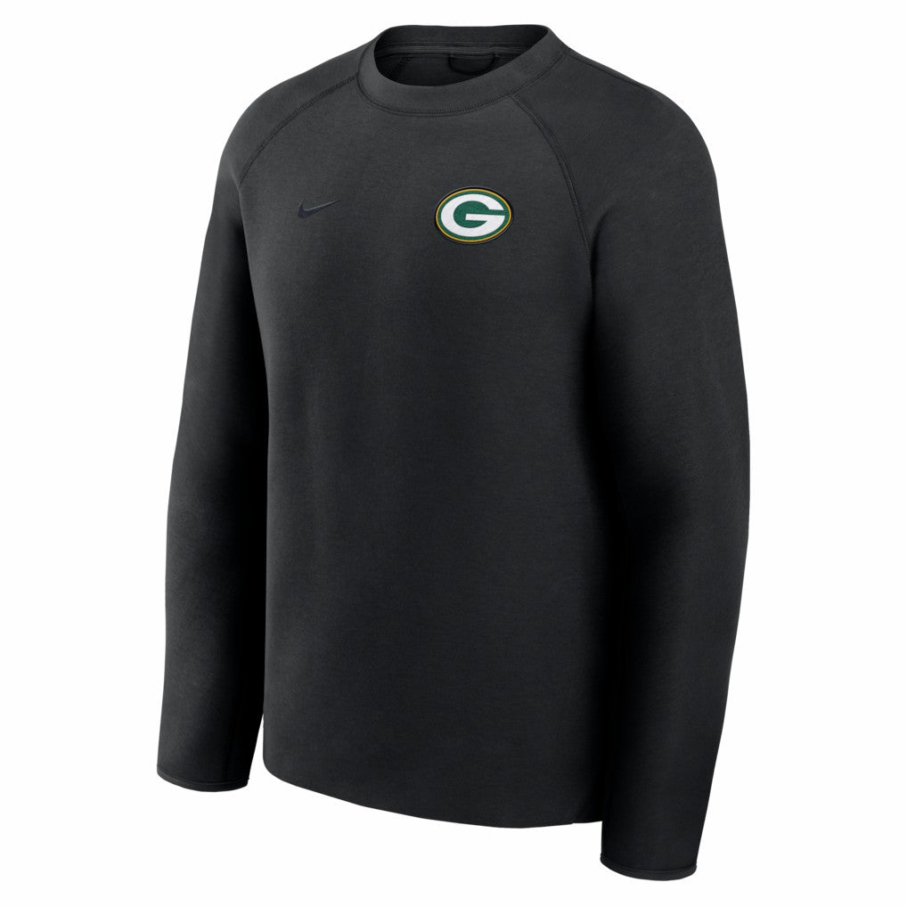 Green Bay Packers Tech Fleece Raglan Sweatshirt Black | Nike for Sale
