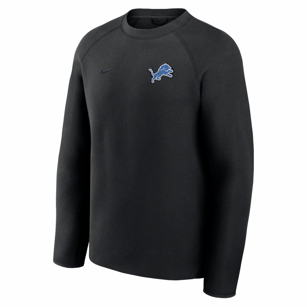 Detroit Lions Tech Fleece Raglan Sweatshirt Black | Nike for Sale