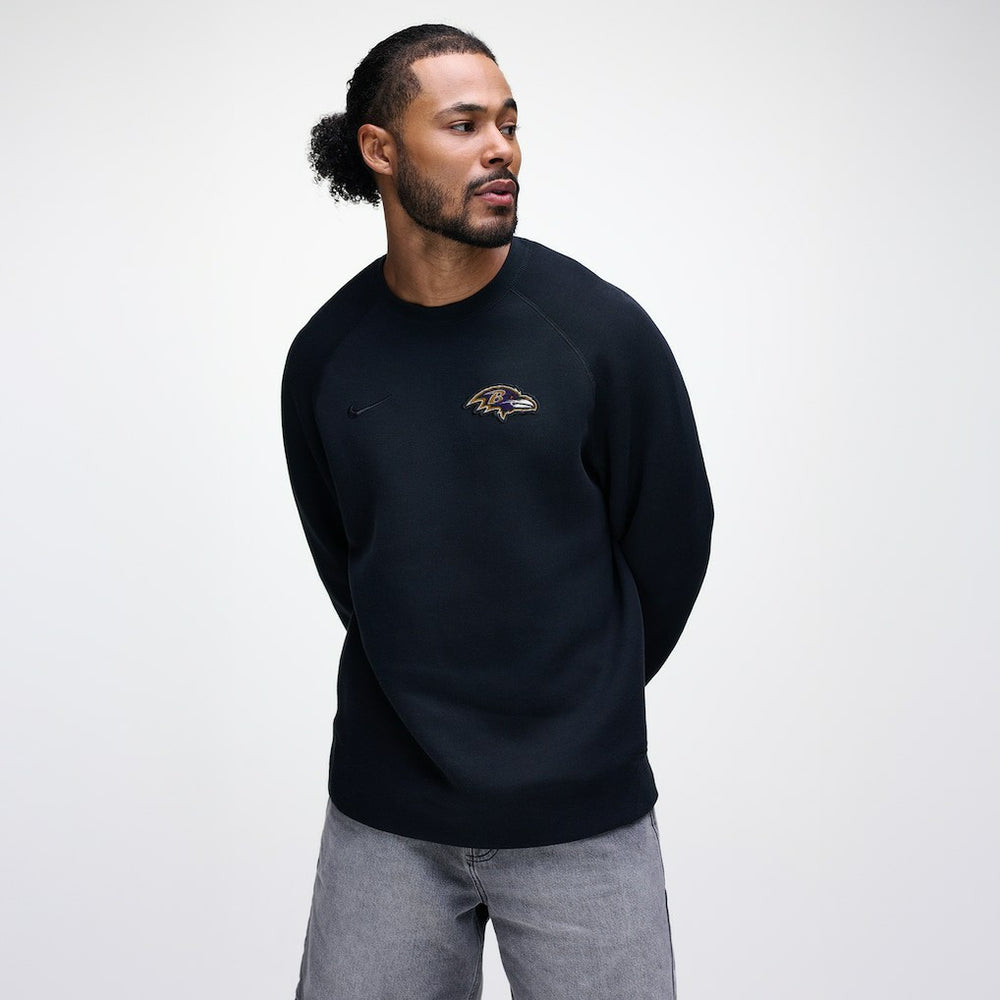 Baltimore Ravens Tech Fleece Raglan Sweatshirt Black | Nike for Sale