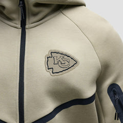 Kansas City Chiefs Tech Fleece Raglan Full-Zip Windrunner Hoodie Olive | Nike for Sale