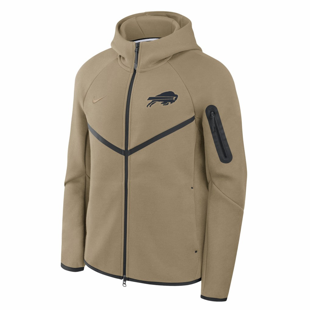 Buffalo Bills Tech Fleece Raglan Full-Zip Windrunner Hoodie Olive | Nike for Sale