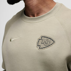 Kansas City Chiefs Tech Fleece Raglan Sweatshirt Olive | Nike for Sale