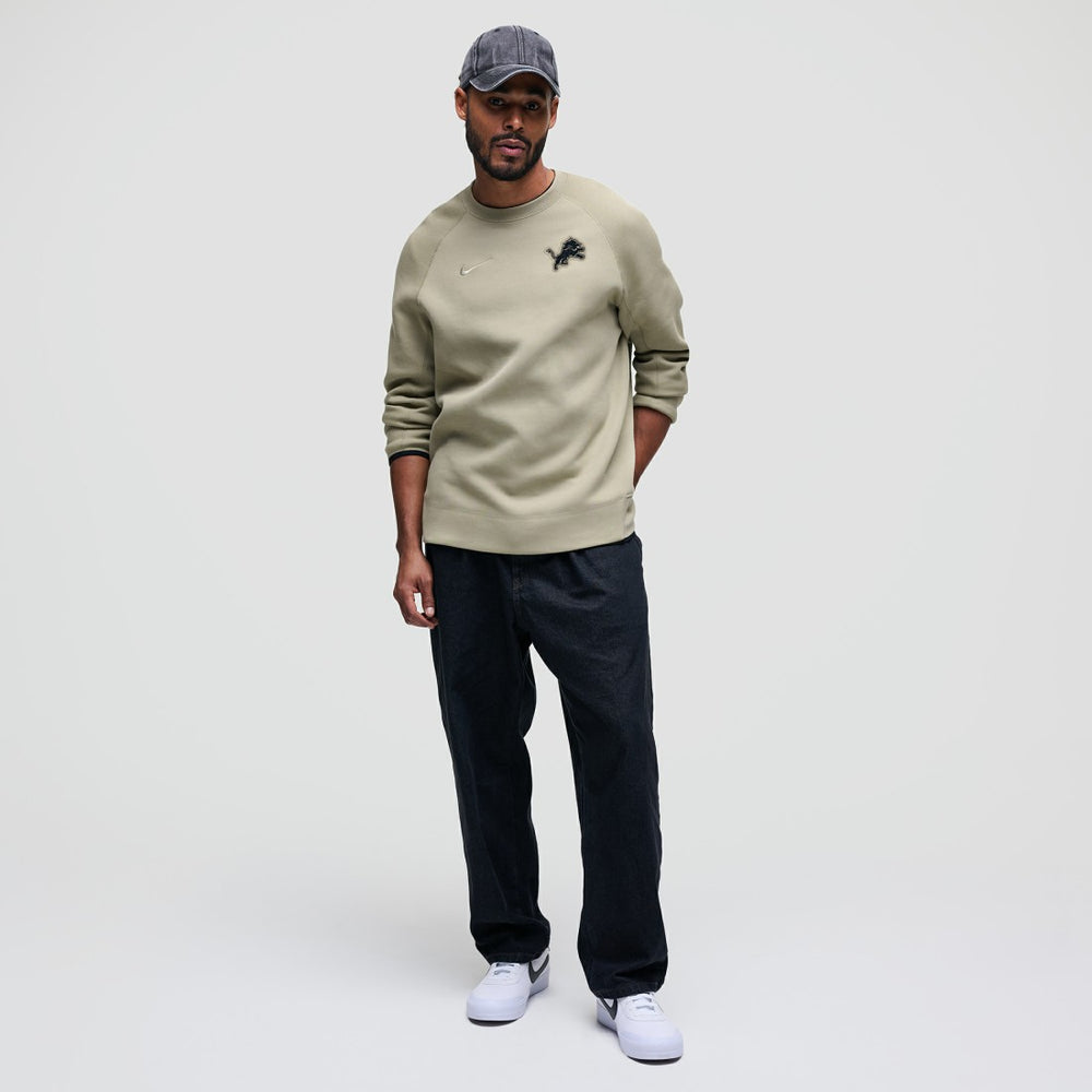Detroit Lions Tech Fleece Raglan Sweatshirt Olive | Nike for Sale