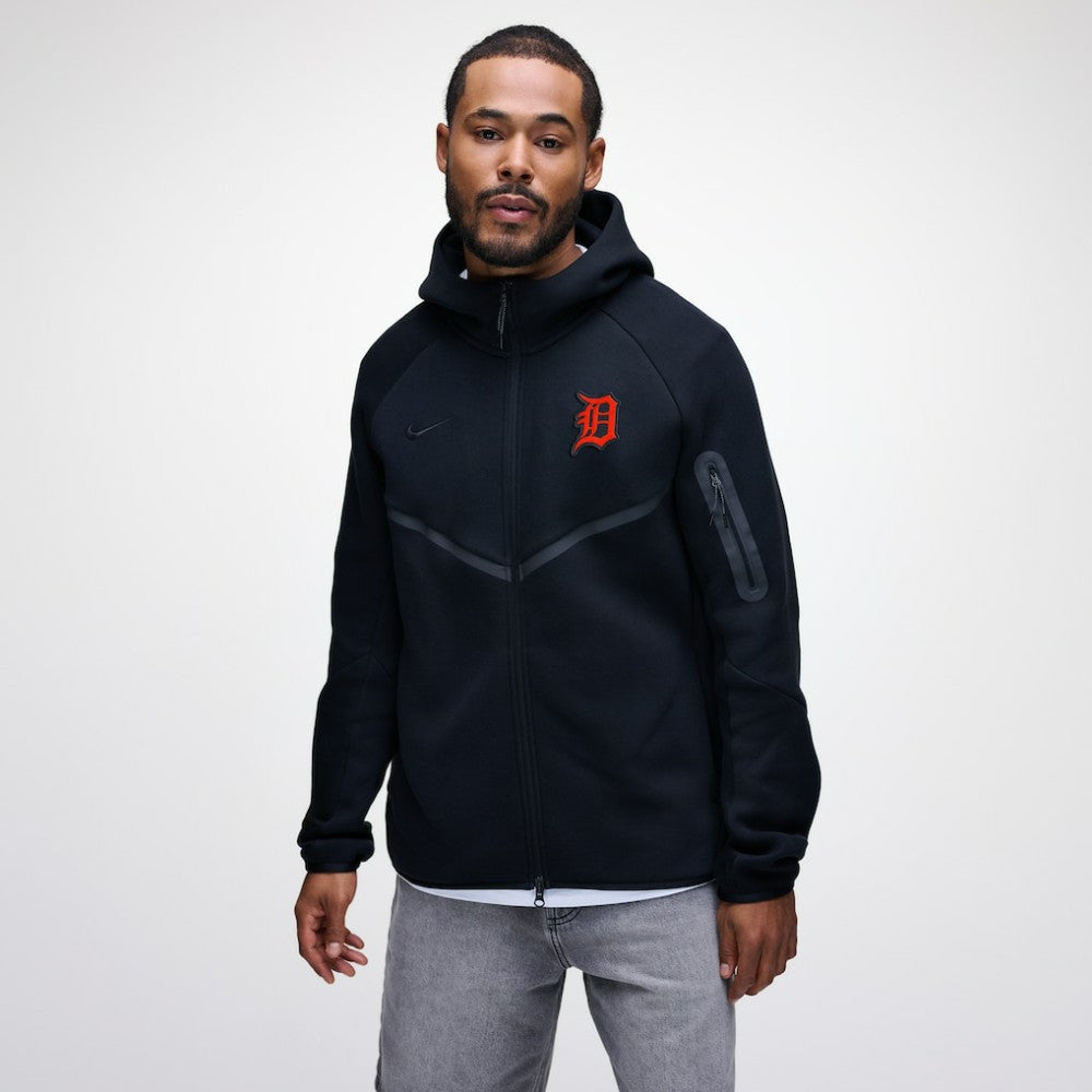 Detroit Tigers Nike Tech Fleece Raglan Full-Zip Windrunner Hoodie - MLB