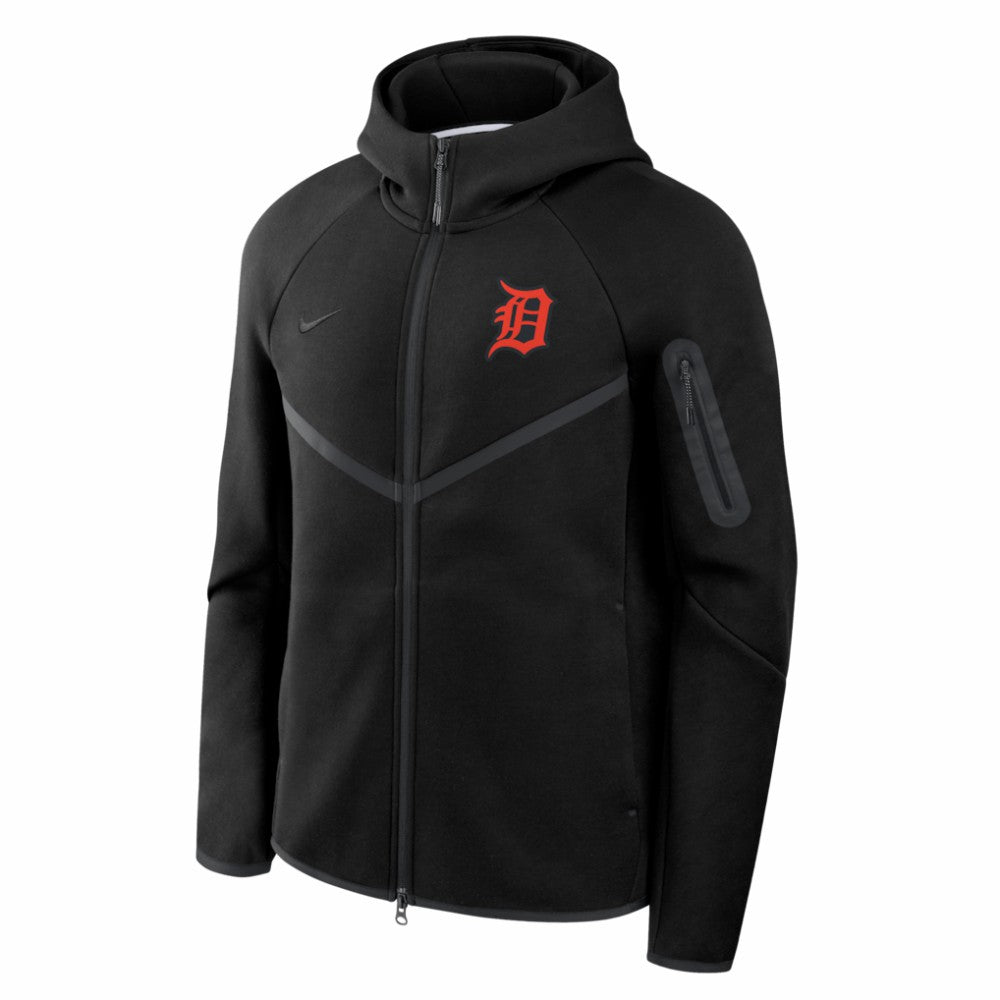 Detroit Tigers Nike Tech Fleece Raglan Full-Zip Windrunner Hoodie - MLB