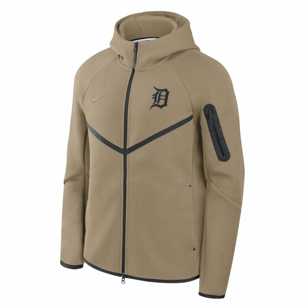 Detroit Tigers Nike Tech Fleece Raglan Full-Zip Windrunner Hoodie - MLB
