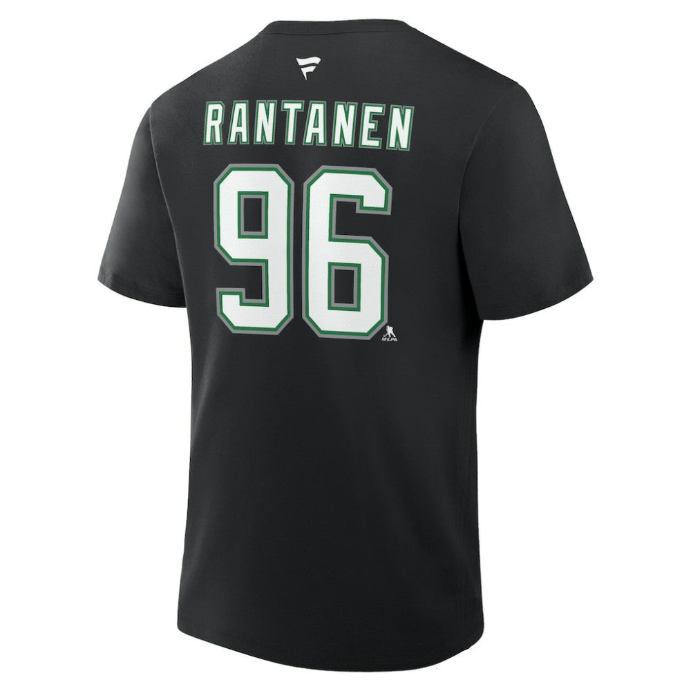 Mikko Rantanen Dallas Stars Fanatics Authentic Stack Name & Number T-Shirt - Black - NHL