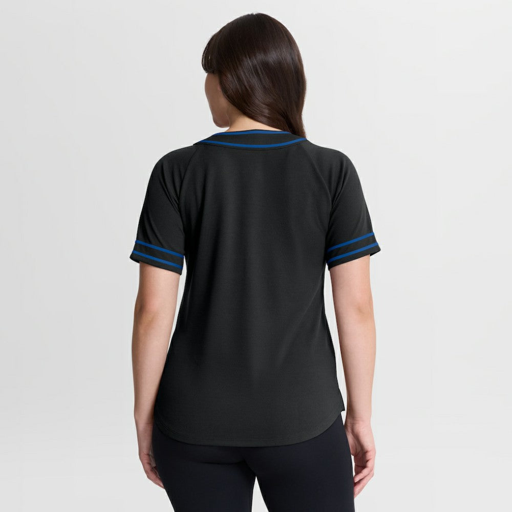 Los Angeles Dodgers Fanatics Women's Diva Race Ahead Raglan V-Neck T-Shirt - MLB