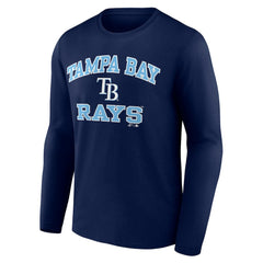 Tampa Bay Rays Logo Athletic Heart & Soul Long Sleeve T-Shirt - MLB