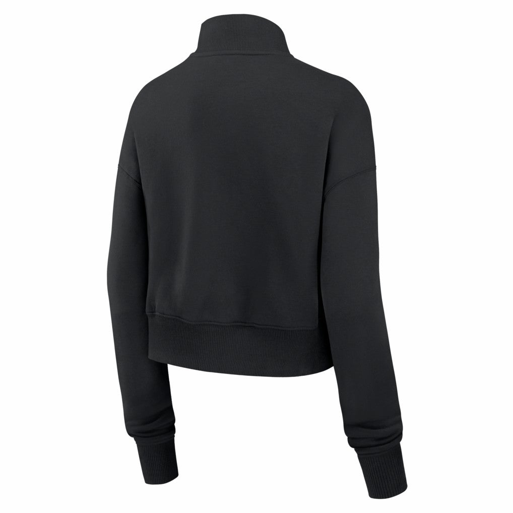 New England Patriots Women's Legacy Phoenix Fleece Cropped Half-Zip Sweatshirt Black | Nike for Sale
