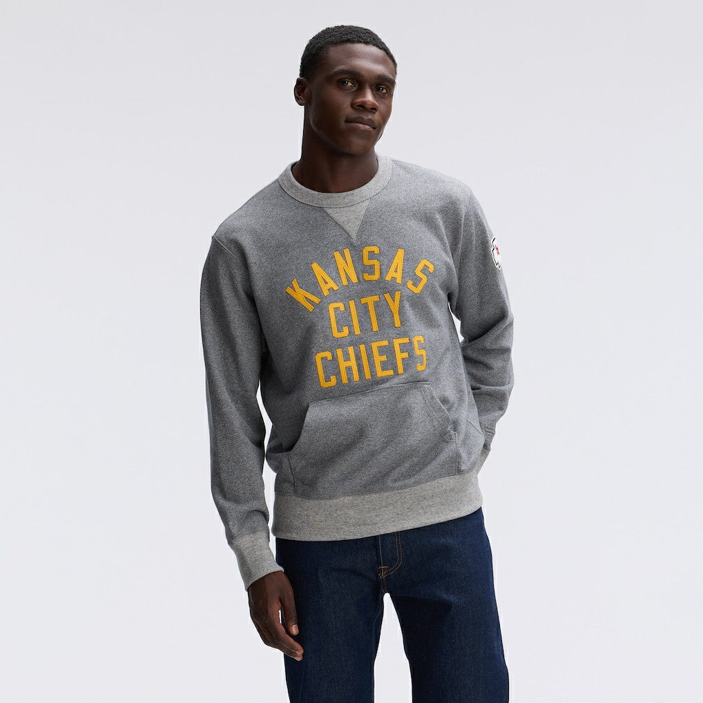 Kansas City Chiefs IconicFleece Pocket Sweatshirt Athletic Heather Gray | Fanatics