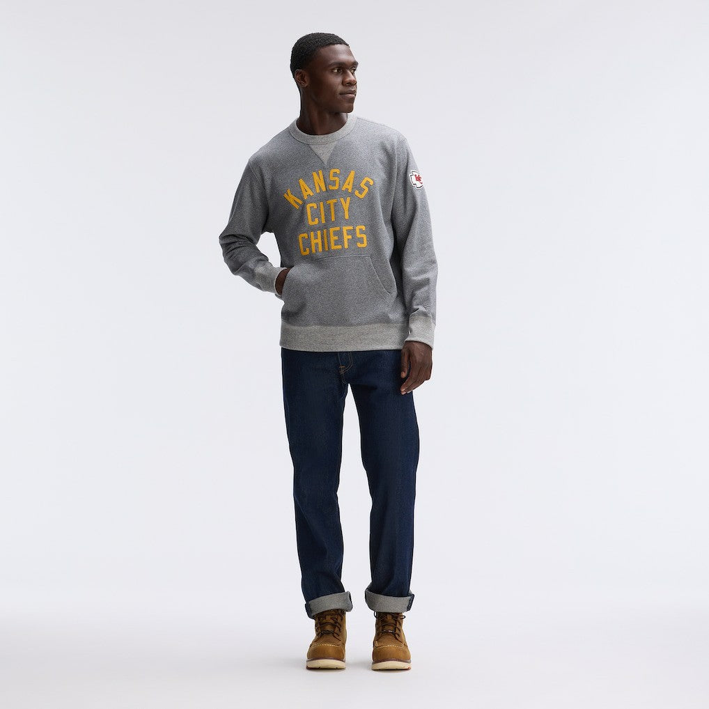 Kansas City Chiefs IconicFleece Pocket Sweatshirt Athletic Heather Gray | Fanatics
