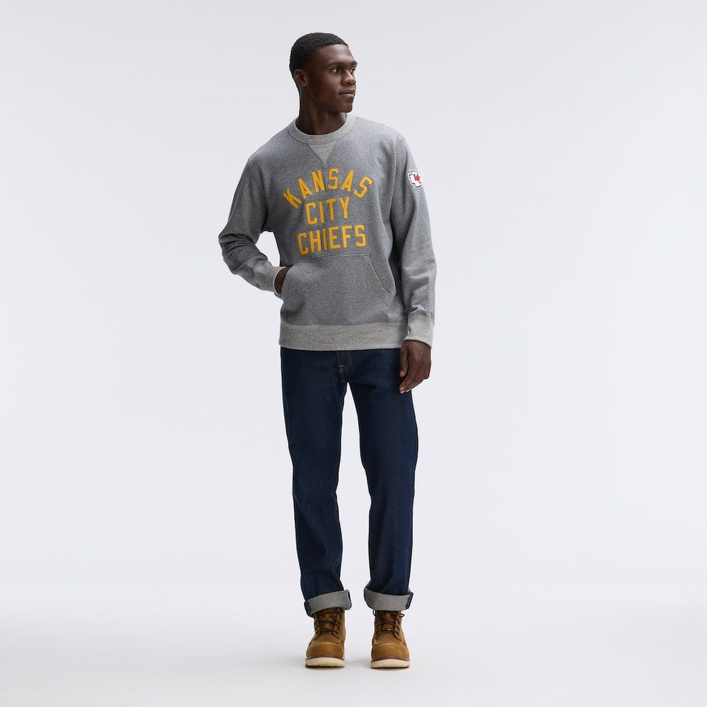 Kansas City Chiefs IconicFleece Pocket Sweatshirt Athletic Heather Gray | Fanatics