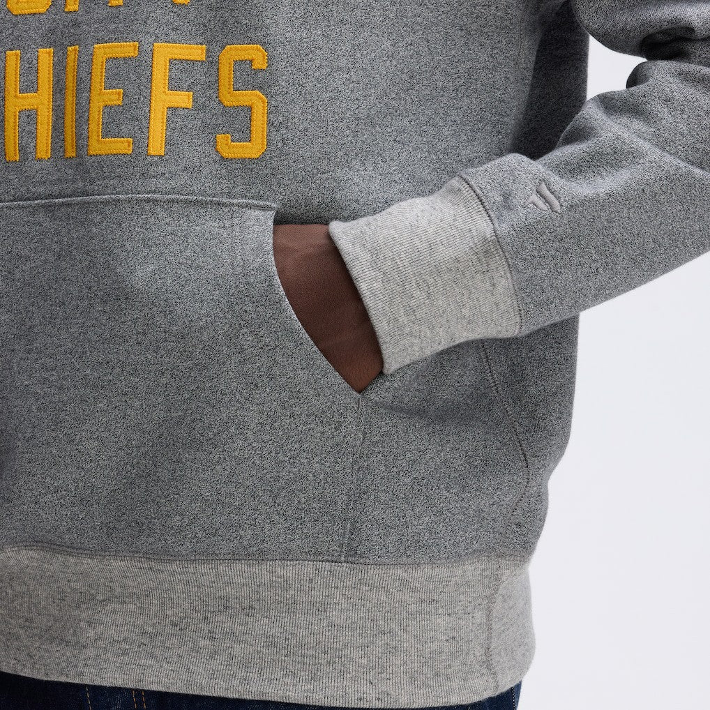 Kansas City Chiefs IconicFleece Pocket Sweatshirt Athletic Heather Gray | Fanatics