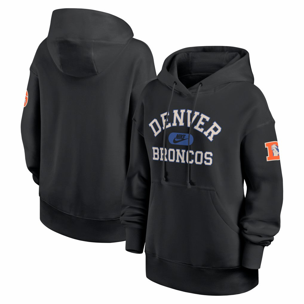 Denver Broncos Women's Oversized Legacy Phoenix Hoodie Black | Nike for Sale