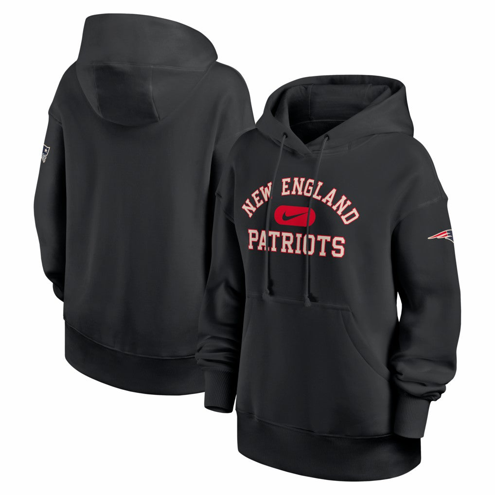 New England Patriots Women's Oversized Legacy Phoenix Hoodie Black | Nike for Sale