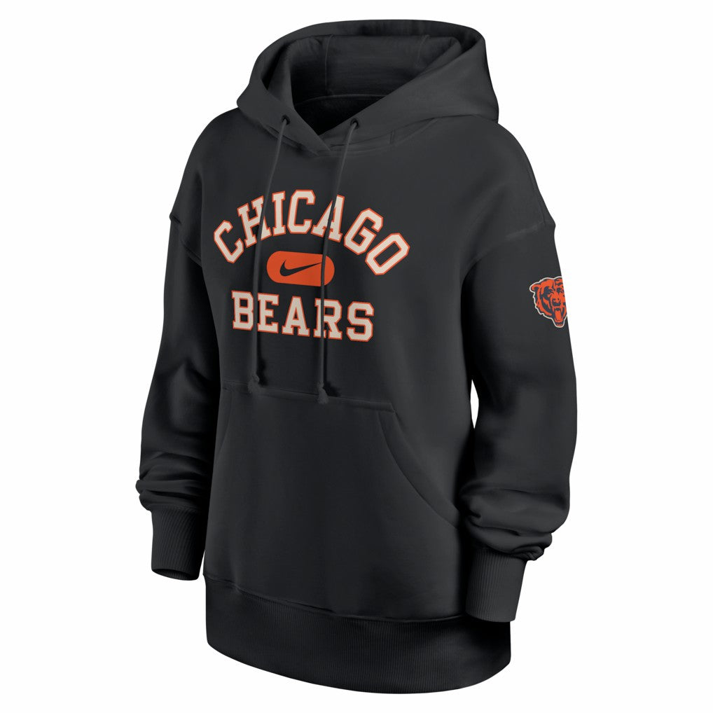 Chicago Bears Women's Oversized Legacy Phoenix Hoodie Black | Nike for Sale