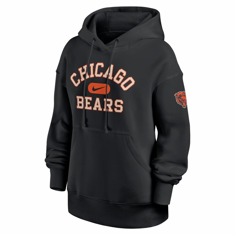 Chicago Bears Women's Oversized Legacy Phoenix Hoodie Black | Nike for Sale
