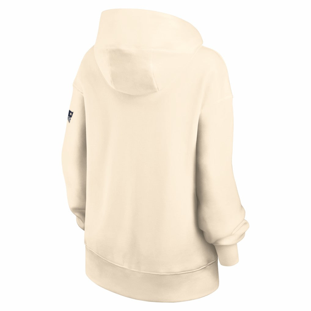 New England Patriots Women's Oversized Legacy Phoenix Hoodie Natural | Nike for Sale