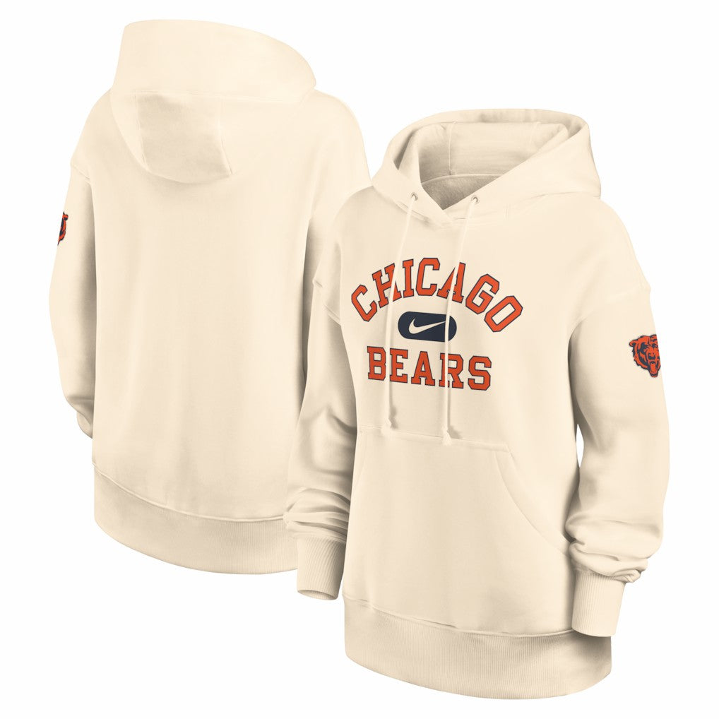 Chicago Bears Women's Oversized Legacy Phoenix Hoodie Natural | Nike for Sale