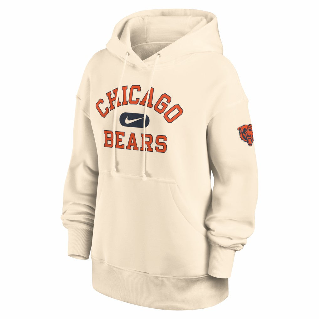 Chicago Bears Women's Oversized Legacy Phoenix Hoodie Natural | Nike for Sale