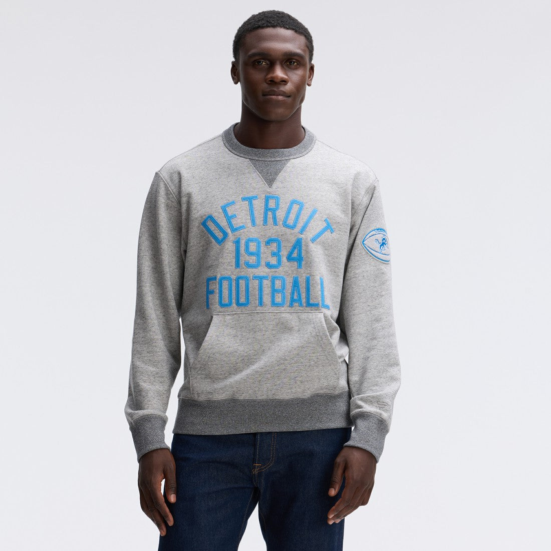 Detroit Lions IconicFleece Pocket Sweatshirt Heather Gray | Fanatics