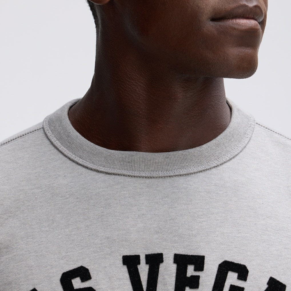 Las Vegas Raiders IconicFleece Short Sleeve Sweatshirt Heather Gray | Fanatics