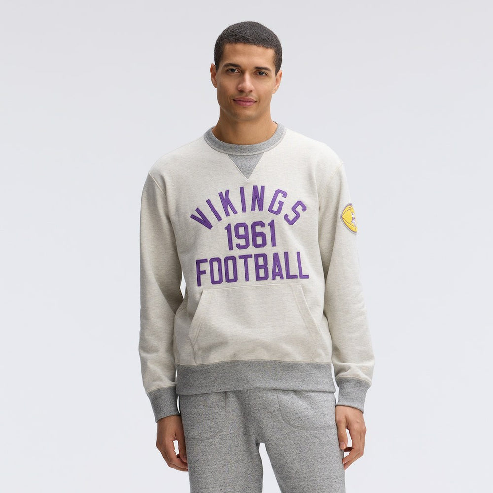 Minnesota Vikings IconicFleece Pocket Sweatshirt Oatmeal | Fanatics
