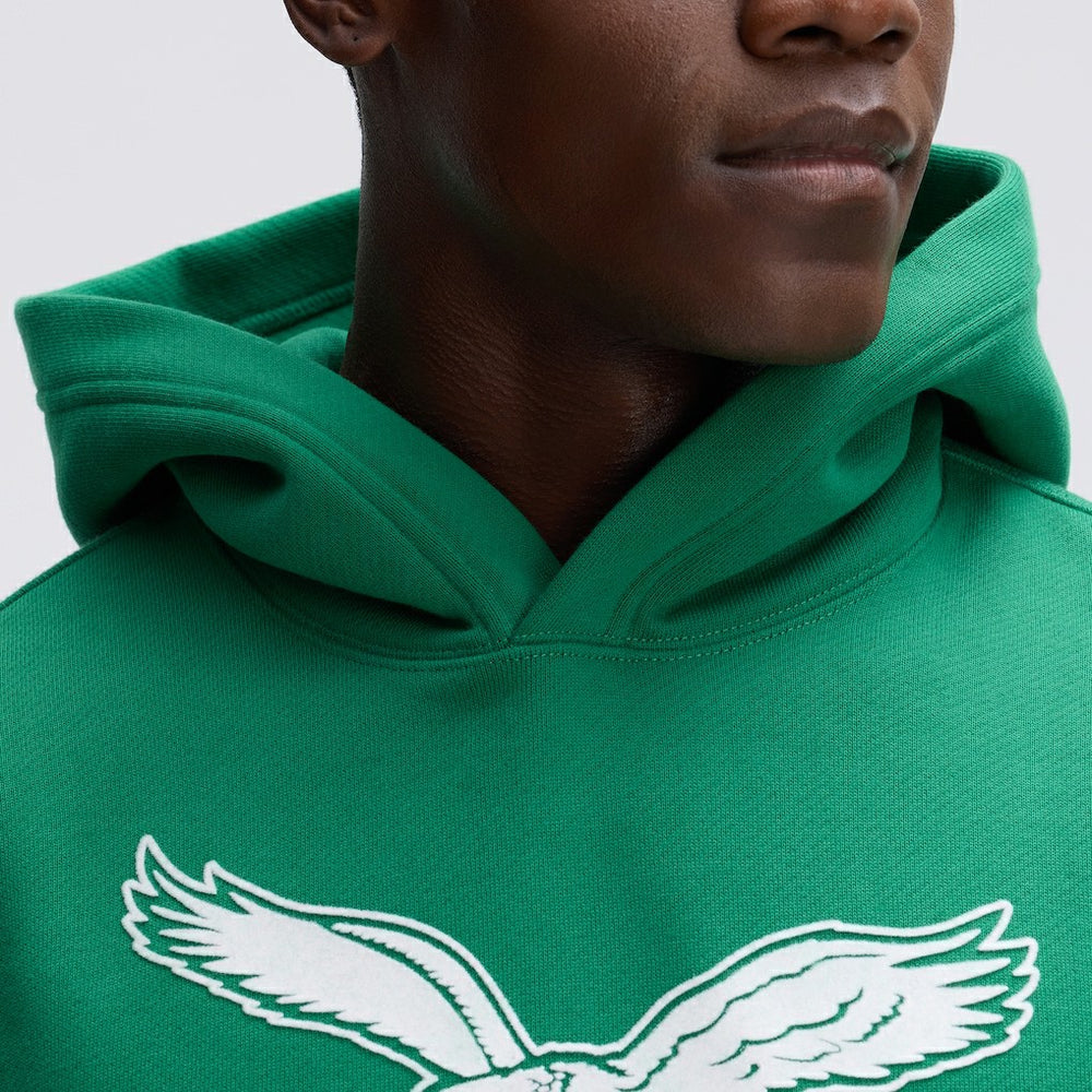 Philadelphia Eagles IconicFleece Flocked Hoodie Kelly Green | Fanatics