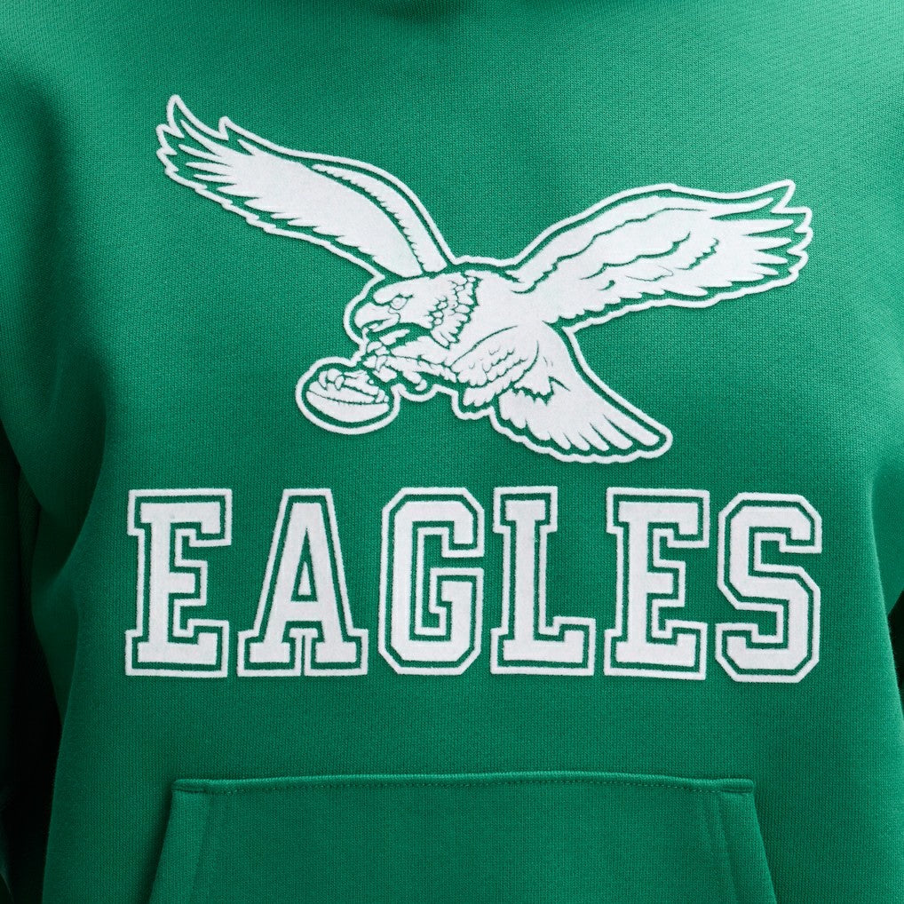 Philadelphia Eagles IconicFleece Flocked Hoodie Kelly Green | Fanatics