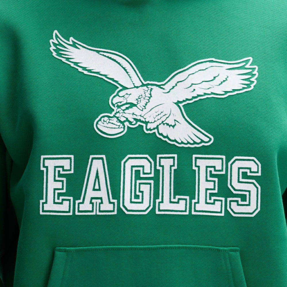 Philadelphia Eagles IconicFleece Flocked Hoodie Kelly Green | Fanatics