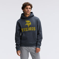 Minnesota Vikings IconicFleece Flocked Hoodie Charcoal | Fanatics