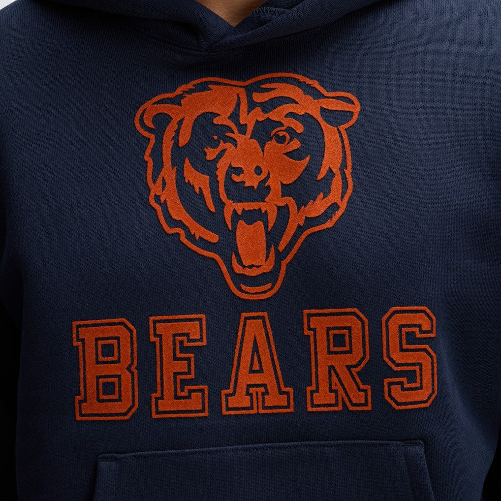 Chicago Bears IconicFleece Flocked Hoodie Navy | Fanatics