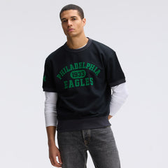 Philadelphia Eagles IconicFleece Short Sleeve Sweatshirt Black | Fanatics