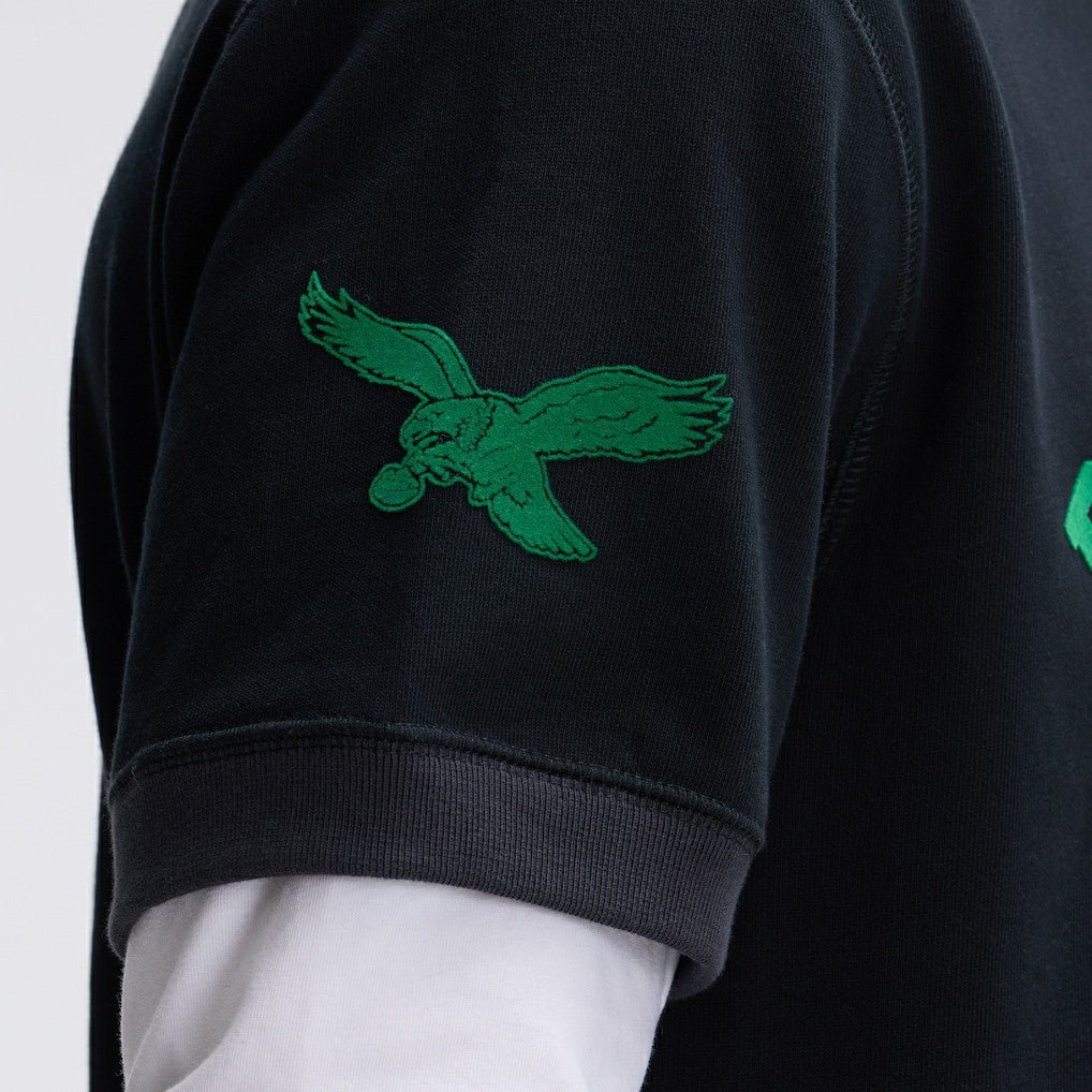 Philadelphia Eagles IconicFleece Short Sleeve Sweatshirt Black | Fanatics