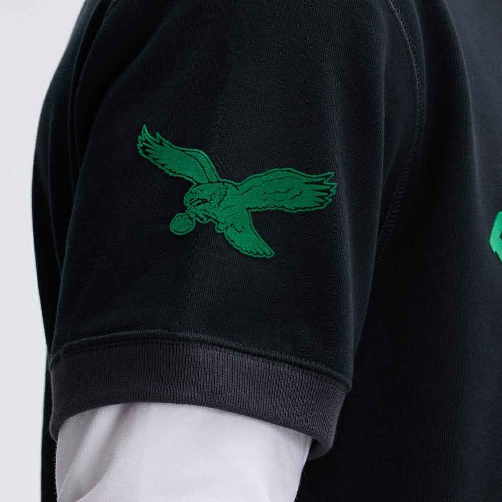 Philadelphia Eagles IconicFleece Short Sleeve Sweatshirt Black | Fanatics