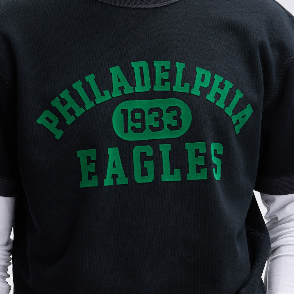 Philadelphia Eagles IconicFleece Short Sleeve Sweatshirt Black | Fanatics
