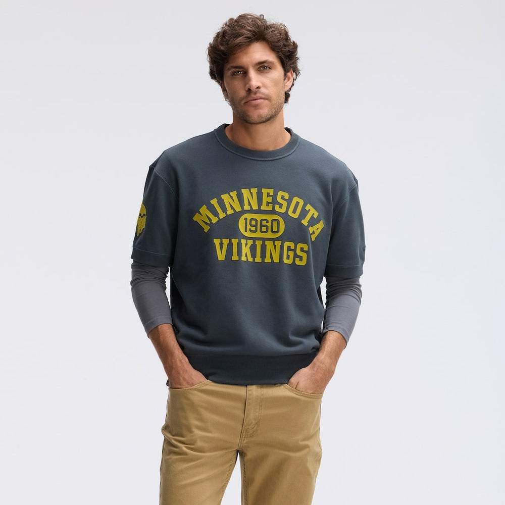 Minnesota Vikings IconicFleece Short Sleeve Sweatshirt Charcoal | Fanatics
