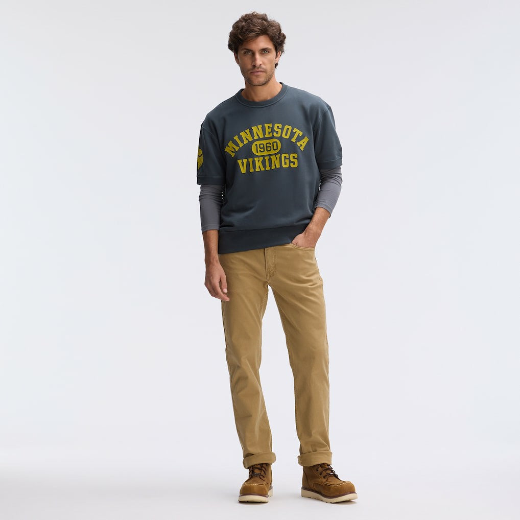 Minnesota Vikings IconicFleece Short Sleeve Sweatshirt Charcoal | Fanatics