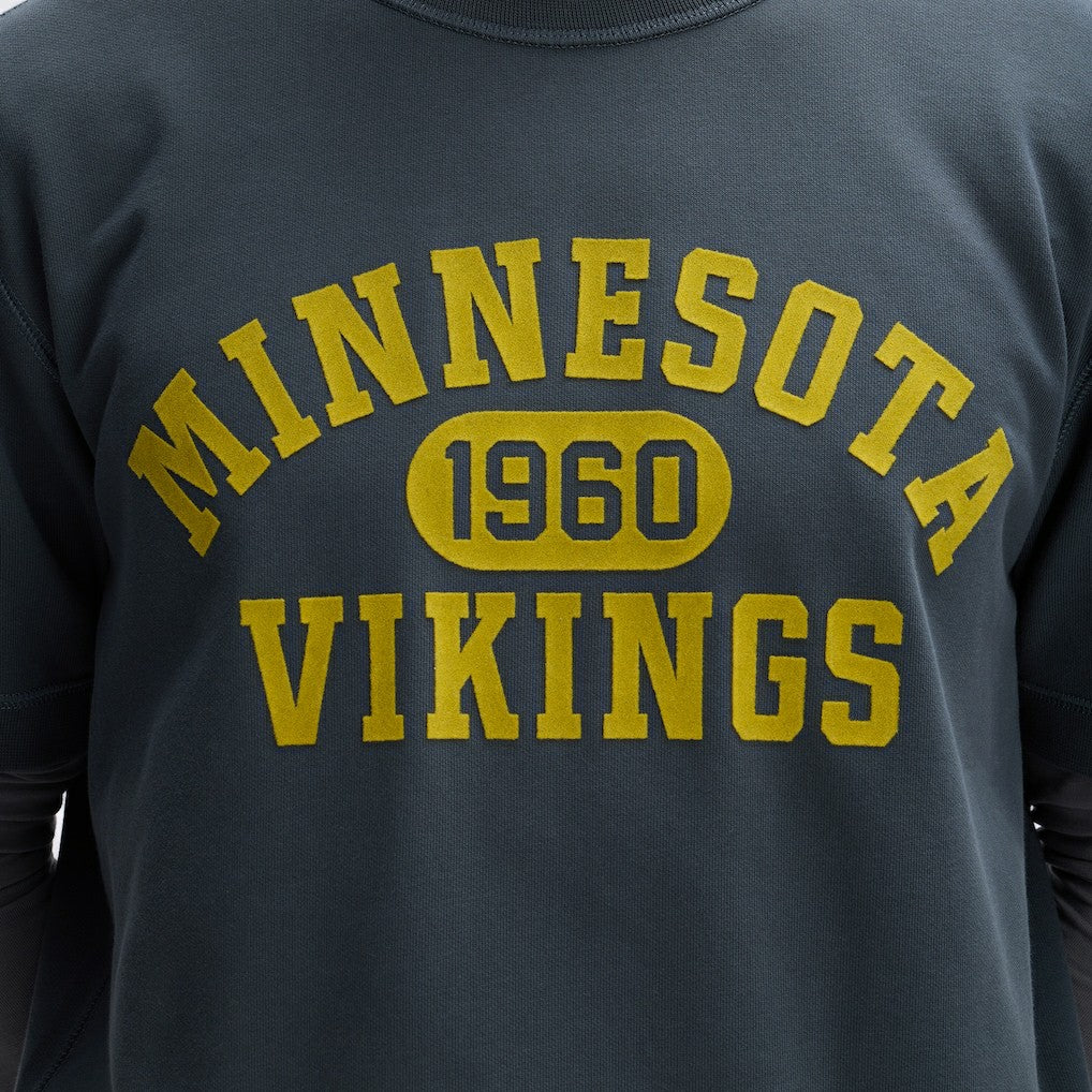 Minnesota Vikings IconicFleece Short Sleeve Sweatshirt Charcoal | Fanatics