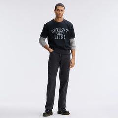 Detroit Lions IconicFleece Short Sleeve Sweatshirt Black | Fanatics