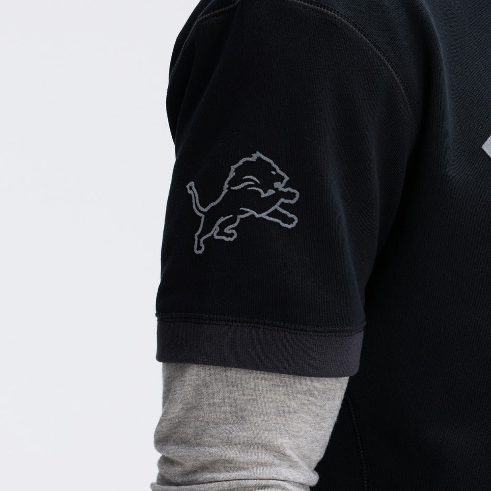 Detroit Lions IconicFleece Short Sleeve Sweatshirt Black | Fanatics