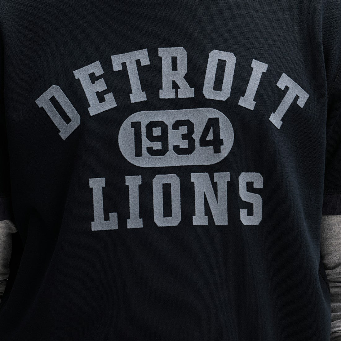 Detroit Lions IconicFleece Short Sleeve Sweatshirt Black | Fanatics