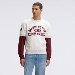 Washington Commanders IconicFleece Short Sleeve Sweatshirt Oatmeal | Fanatics