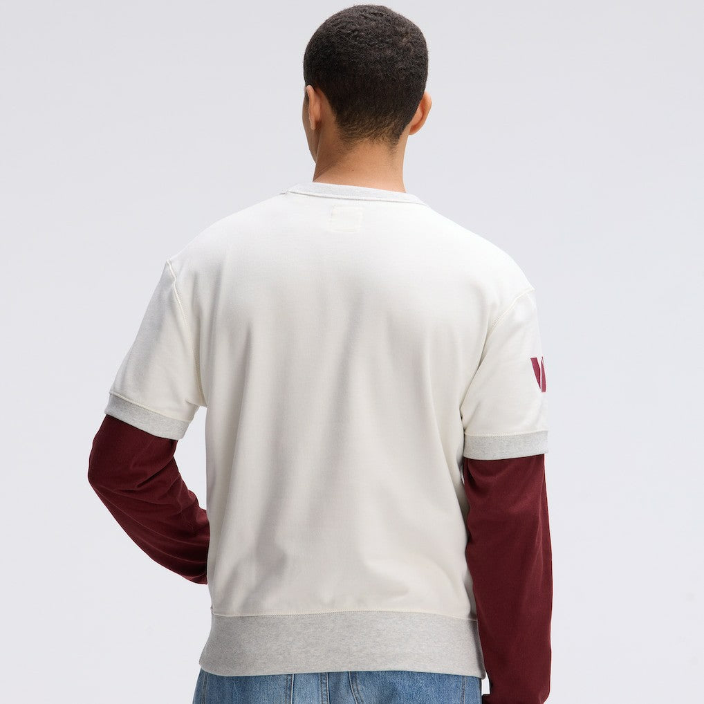 Washington Commanders IconicFleece Short Sleeve Sweatshirt Oatmeal | Fanatics