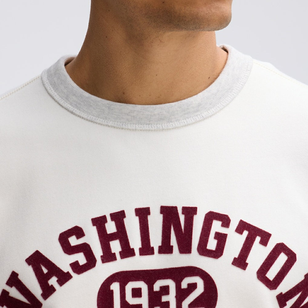 Washington Commanders IconicFleece Short Sleeve Sweatshirt Oatmeal | Fanatics