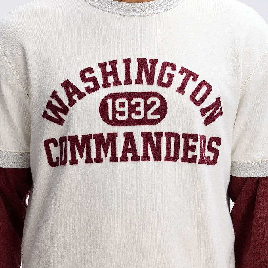 Washington Commanders IconicFleece Short Sleeve Sweatshirt Oatmeal | Fanatics